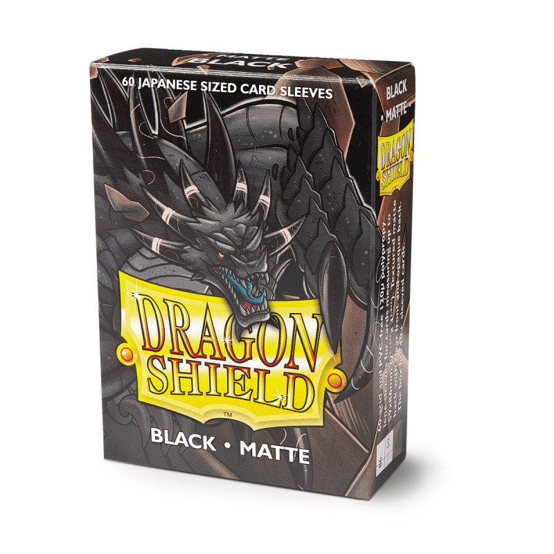 Dragon Shield - Japanese Sleeves: Black [Matte] (60 Sleeves)